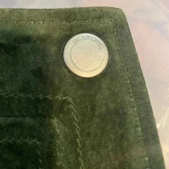 BlankNYC Suede Olive Green Moto Jacket Size Small - Picture 11 of 16